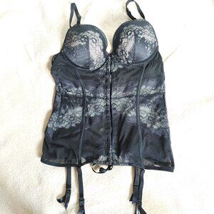 Black lingerie bustier corset style